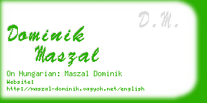 dominik maszal business card